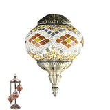 Handmade Colourful unique 3 Glass Mosaic Lamp, LED Bulb Include